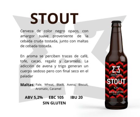 Cerveza 3 monos stout